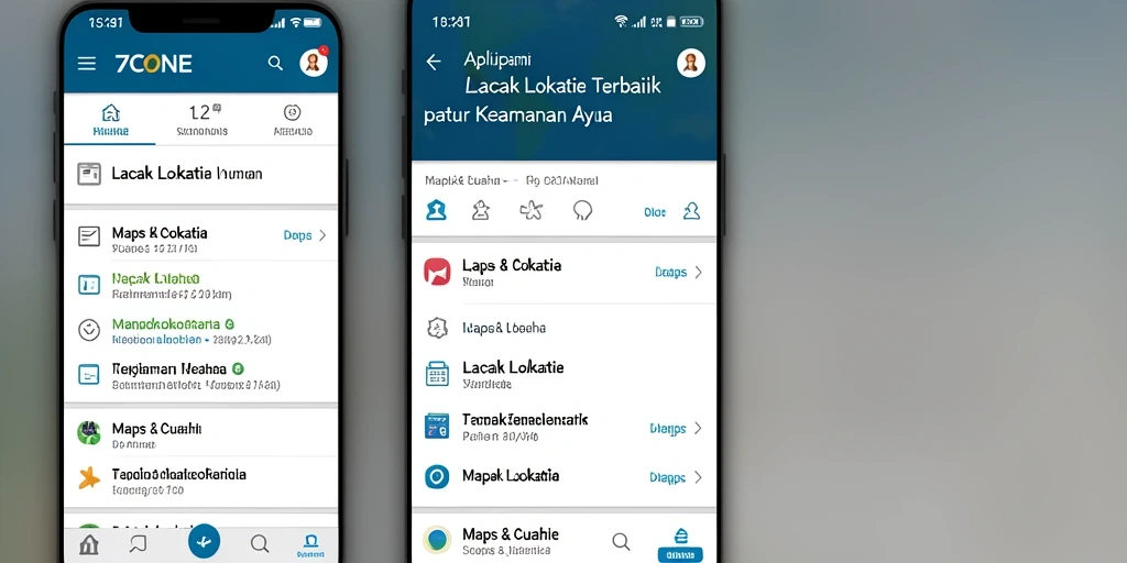 Antarmuka intuitif aplikasi Lacak Lokasi 7CONE.