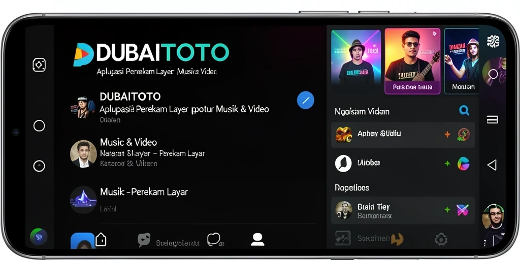 Antarmuka DUBAITOTO yang sederhana dan fungsional untuk merekam layar.