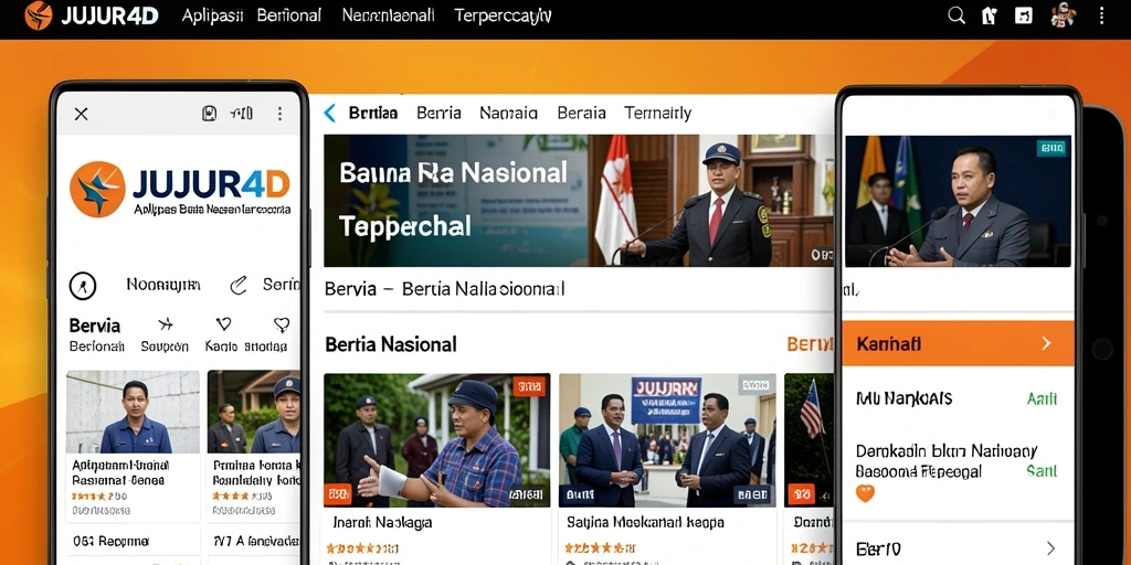 Antarmuka JUJUR4D menampilkan berita terkini dan terpercaya.