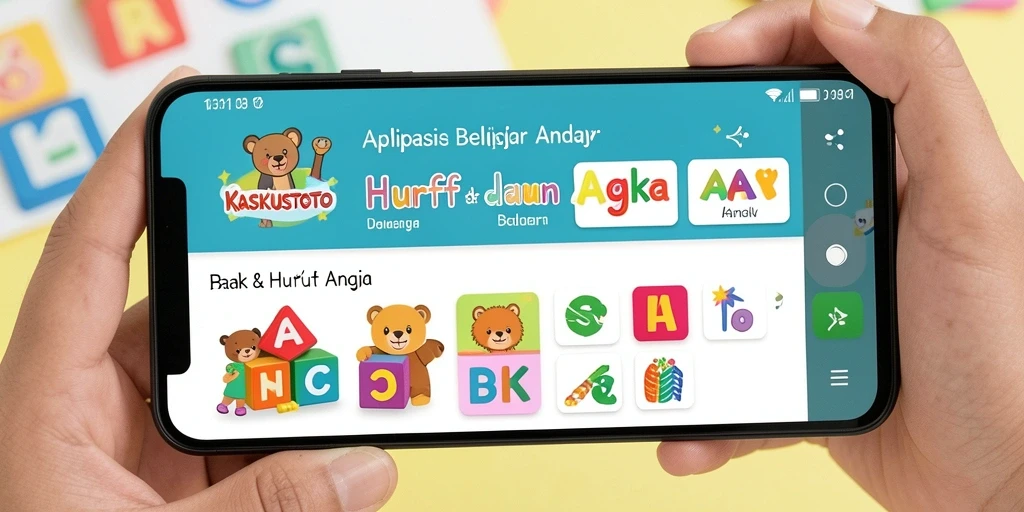 Tampilan antarmuka aplikasi KASKUSTOTO yang menarik dan edukatif.