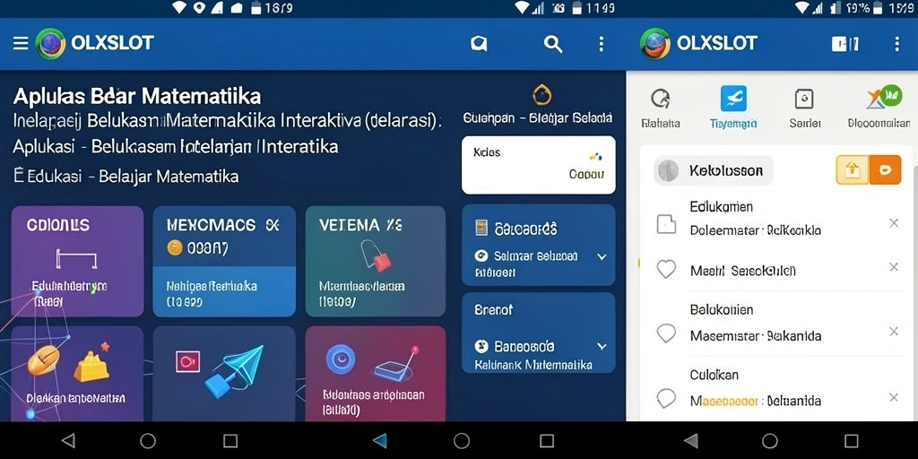 Antarmuka OLXSLOT yang menarik dengan fitur belajar matematika interaktif.
