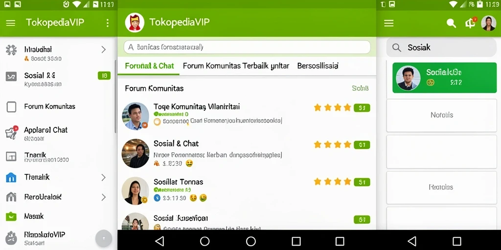 Antarmuka pengguna TOKOPEDIAVIP yang menarik dan interaktif.